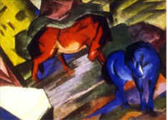 Marc Franz  Cavalli rossi e bleu 