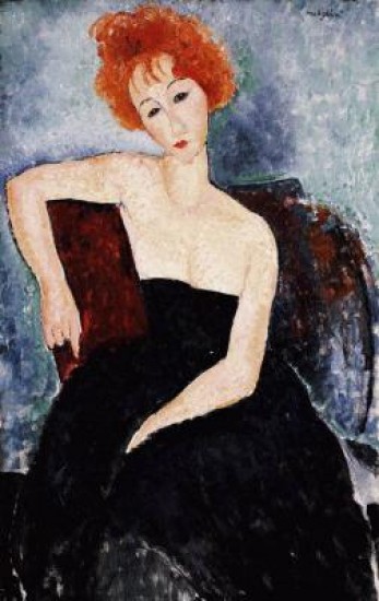 Modigliani Amedeo Young Red Head in an Evening Dress