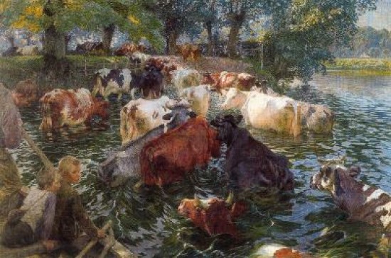 Claus Emile Attraversamento del Lys da parte delle vacche