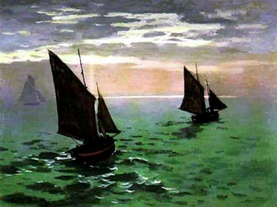 Monet Claude Barche da pesca in  mare