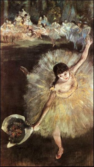 Degas Edgar   Ballerina con fiori