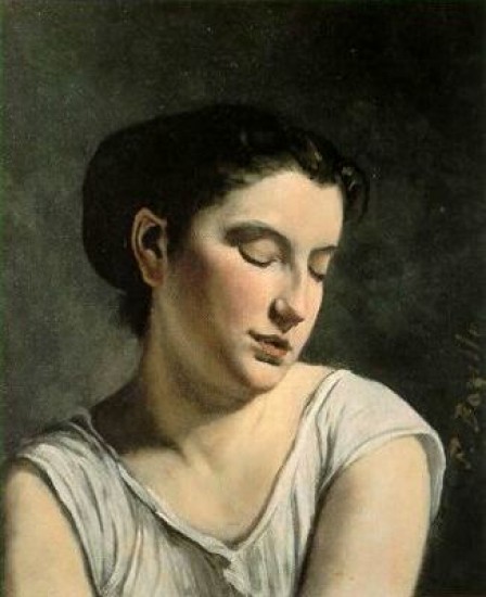 bazille Frederic    Young Woman with Lowered Eyes 