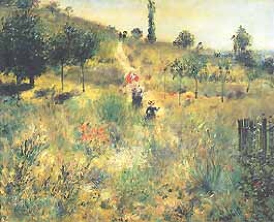 Renoir Pierre-Auguste   Chemin montant  dans les hautes herbes