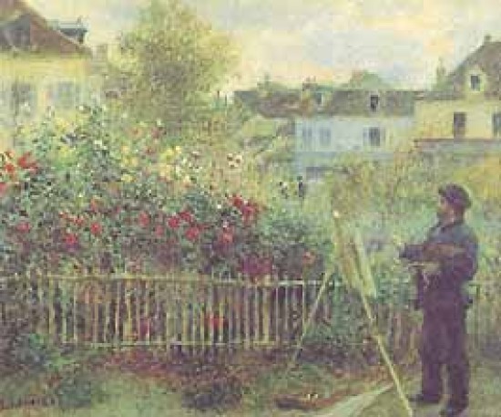  Renoir   Pierre-Auguste      Monet che dipingenel suo giardinoa Argenteuil