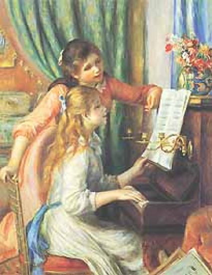Renoir Pierre Auguste due ragazze al piano