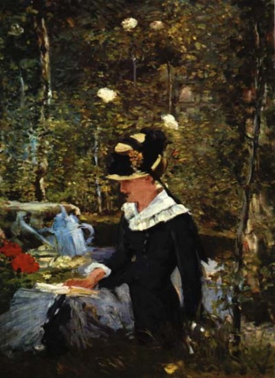 Manet Edouard Young Girl on the Threshold of the Garden at Bellevue, 