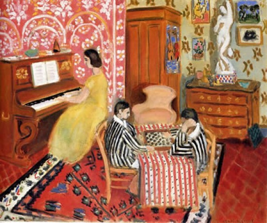 Matisse Henry Pianista e giocatori di dama 1924 