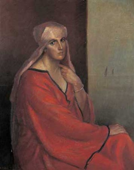 A. Carpi, Maria in rosso, 1924