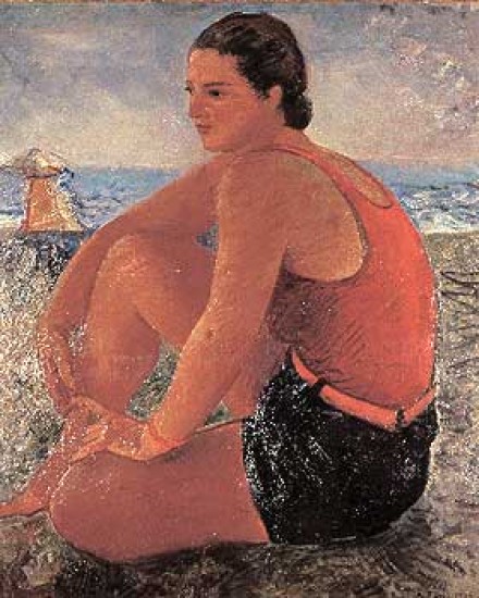 A. Funi, Bagnante, 1929 Olio su tela,