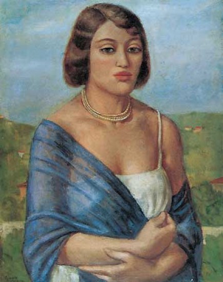 P. Borra, Donna con velo, 1929