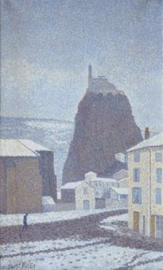 Dubois-Pillet Albert Saint-Michel d'Aiguilhe (Haute-Loire) sous la neige
