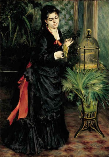 Renoir,Pierre Auguste  Donna con pappagallo 