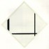 Mondrian, Piet Fox Trot; Lozenge Composition with Three Black Lines