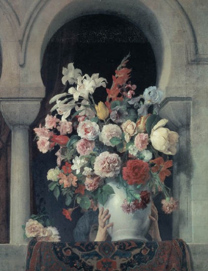 Francesco Hayez   il Vaso di fiori sulla finestra dell’harem