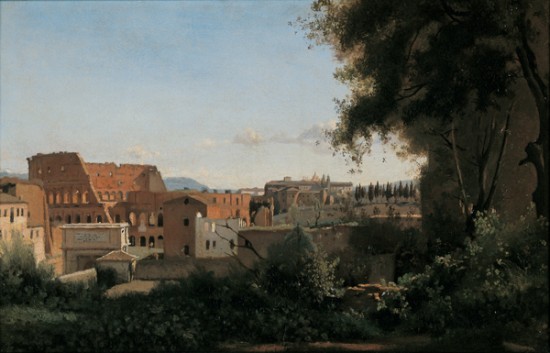 Corot Jean Baptiste Camille Veduta del Colosseo dagli Orti farnesiani, 