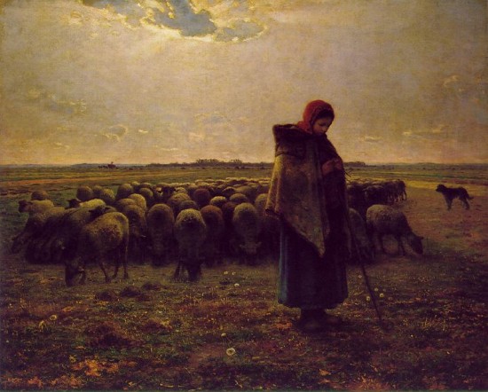 Millet Jean -baptiste camille    Guardiana di pecore