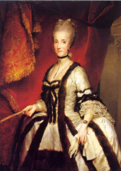 Maria Carolina d'Asburgo di Borbone, Regina di Napoli.