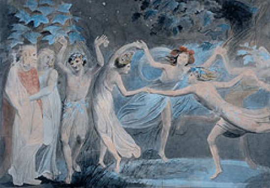 Blake William Oberon, Titania and Puck with Fairies Dancing