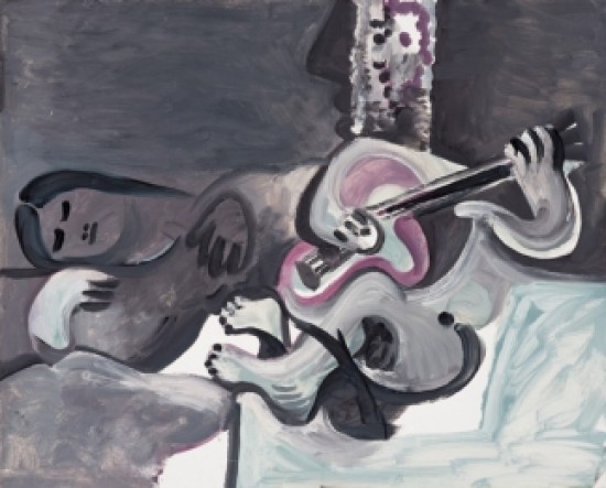 Pablo Picasso, Nu couché et homme à la guitare,