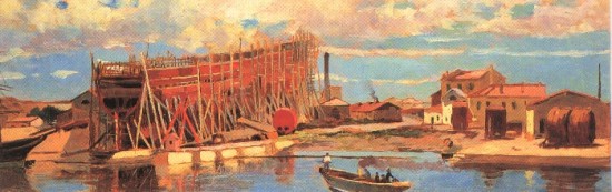 Ugo Manaresi - Cantiere navale a Viareggio