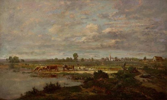 Théodore Rousseau Marsh on the Moors, Springtime  