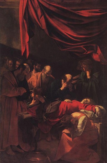 Caravaggio La morte della Vergine