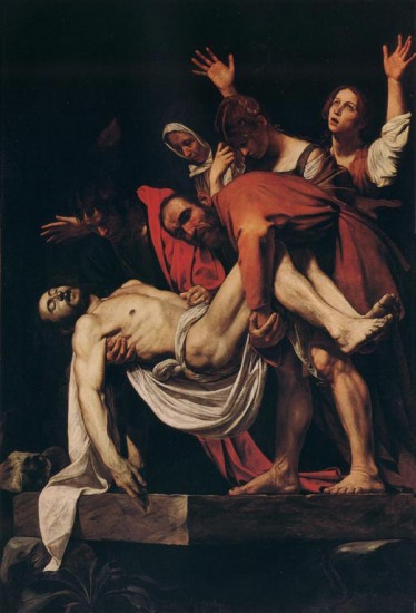 Caravaggio Deposizione nel sepolcro - 1602-1604