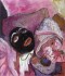 Gabriele Münter, Maschera nera con rose, 