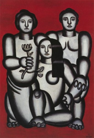 Fernand Leger - Composizione con tre donne (Tre donne su fondo rosso)
