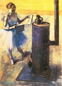 Degas Ballerina presso una stufa