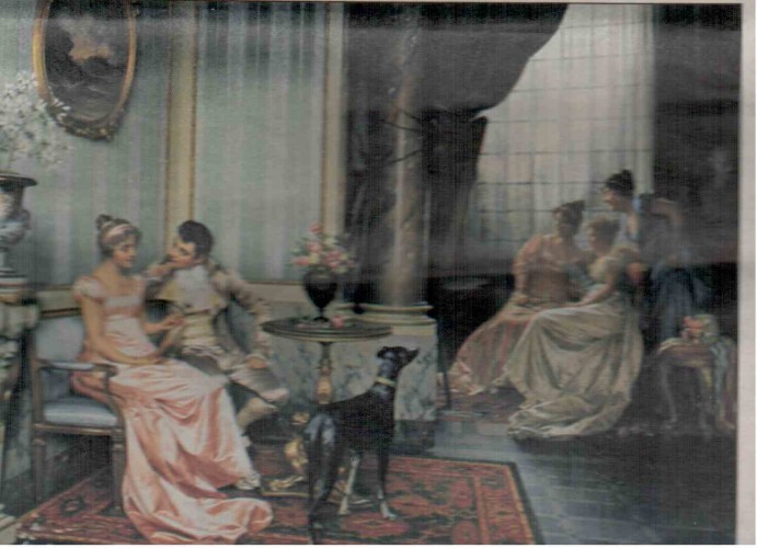 Reggianini Vittorio Figure eleganti in un interno