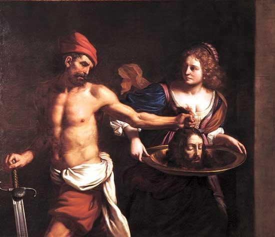 Scuola del Guercino Salomè riceve la testa del Battista