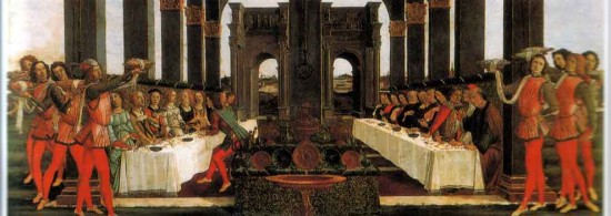 Sandro Botticelli,  Banchetto nuziale di Nastagio degli Onesti,