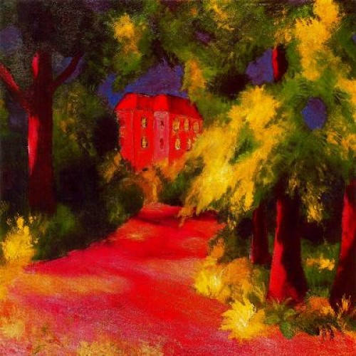 Macke la casarossa nel parco