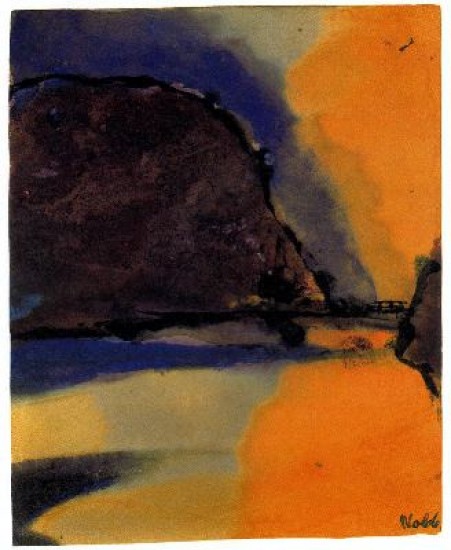 Nolde Emile Montagna scura e lago