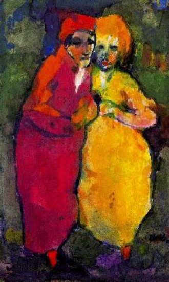 Nolde Emile Coppia in giallo e rosso 