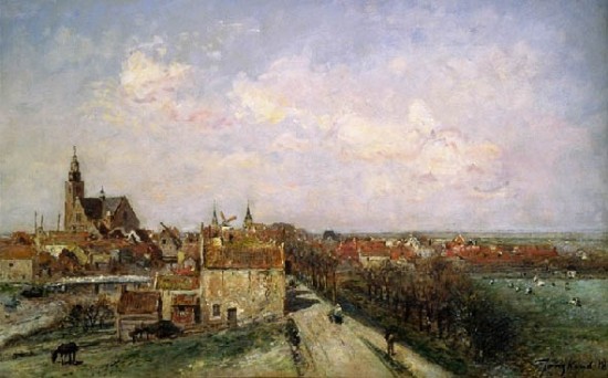 Jongkind Berthold Title : View of Maassluis, the Netherlands 