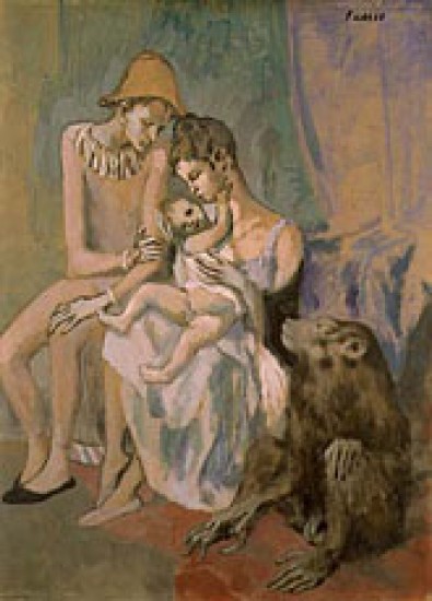 Picasso Pablo  La famiglia di arlecchino con scimmia