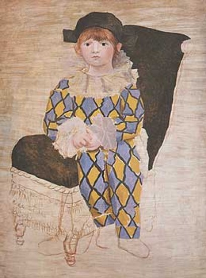 Picasso, Pablo Paul vestito d'arlecchino, 