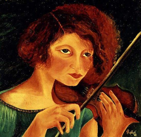 Raphal Antonietta Autoritratto con violino,