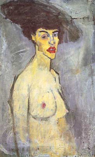 Modigliani Amedeo Nudo femminile con cappello