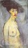 Modigliani Amedeo Nudo femminile con cappello