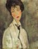 Modigliani Amedeo donna con cravatta nera