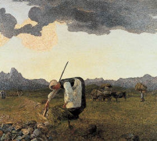 Segantini,Giovanni  La raccolta del fieno, 