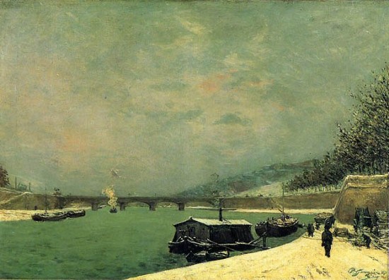 Gauguin   La Senna al ponte dIna. Tempo di neve, 