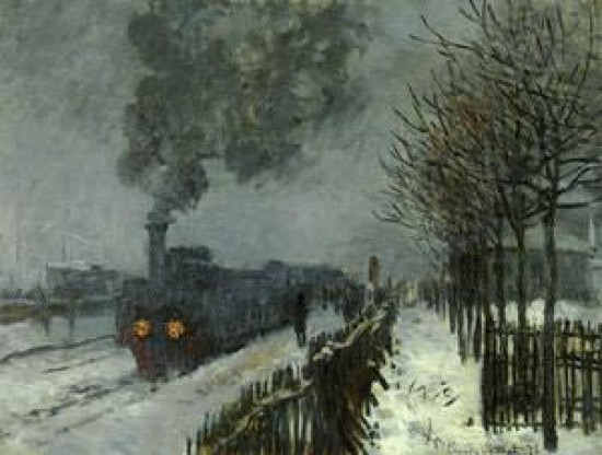 Monet Treno nella neve 