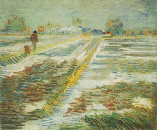 Van Gogh Landscape with snow 