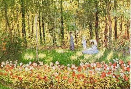 Monet Claude  La famiglia dell'artista in giardino