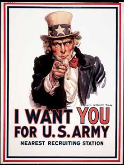 Montgomery Flagg James I Want You for U.S. Army