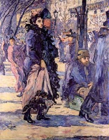 Valtat Louis  Donna sul boulevard